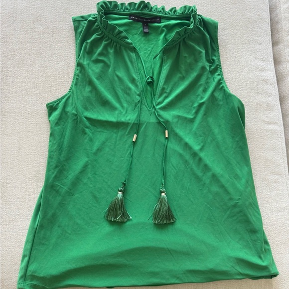 White House Black Market Green Sleeveless Top - Picture 1 of 8
